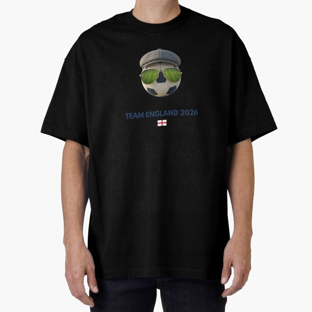 Football Fan Gear: Team England 2026 Oversized T-Shirt Show Match Day Excitement for the FIFA World Cup 2026 Journey through Haaland and Mbappe Highlights, Spain Pride, Stadium Chants, National Pride, Trophy Dreams and Unforgettable Football