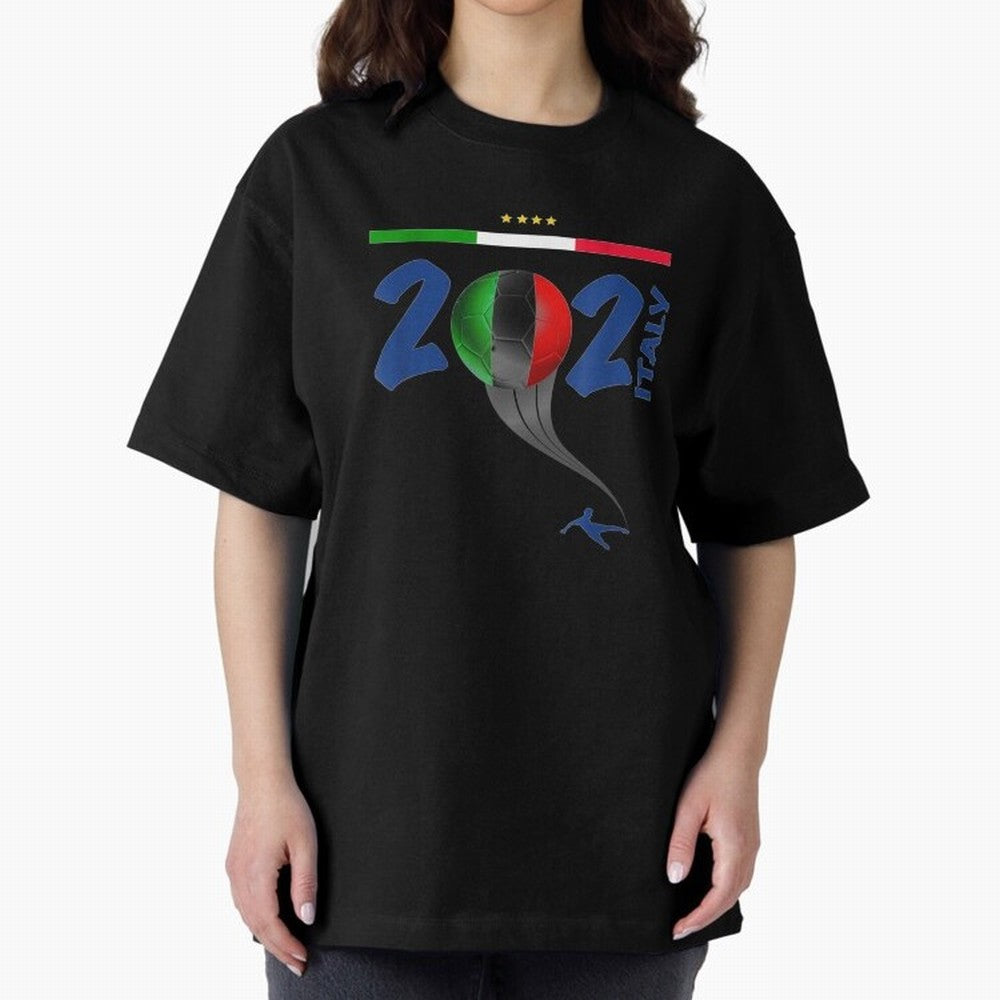 Italy Football - Italian Soccer National Team Oversized T-Shirt Make Memories around FIFA World Cup 2026 USA Canada Mexico for Fans of CR7 and Messi and Argentina and Brazil, Bringing Football History, Final Match Energy, Crowd Noise and Once in a