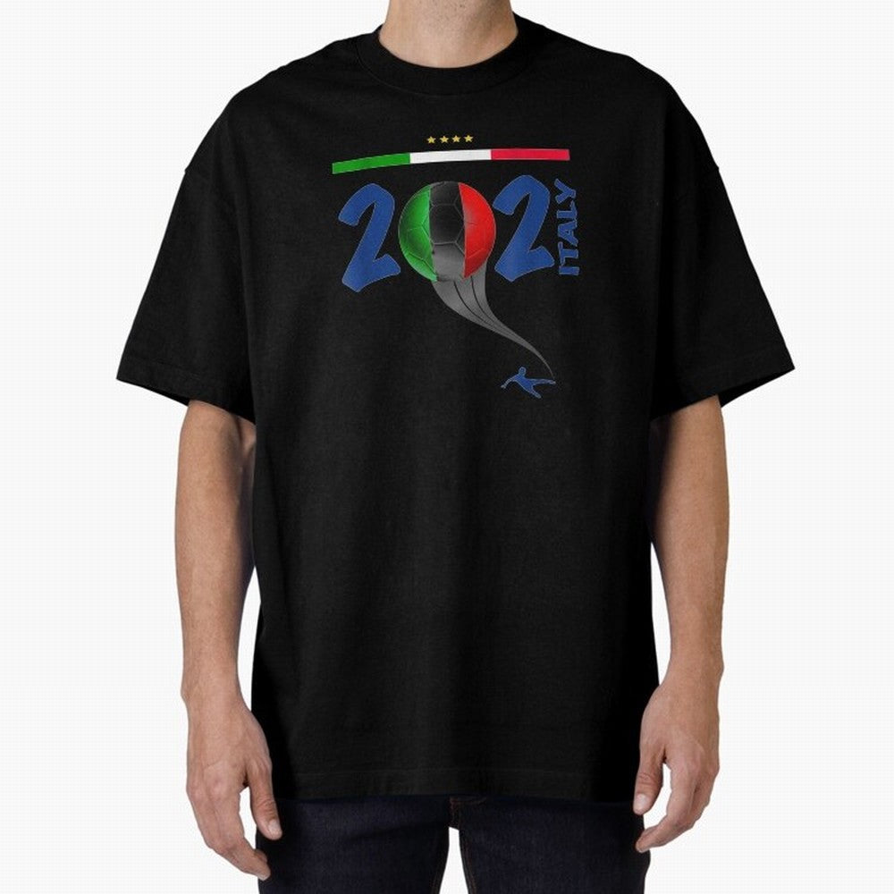 Italy Football - Italian Soccer National Team Oversized T-Shirt Make Memories around FIFA World Cup 2026 USA Canada Mexico for Fans of CR7 and Messi and Argentina and Brazil, Bringing Football History, Final Match Energy, Crowd Noise and Once in a