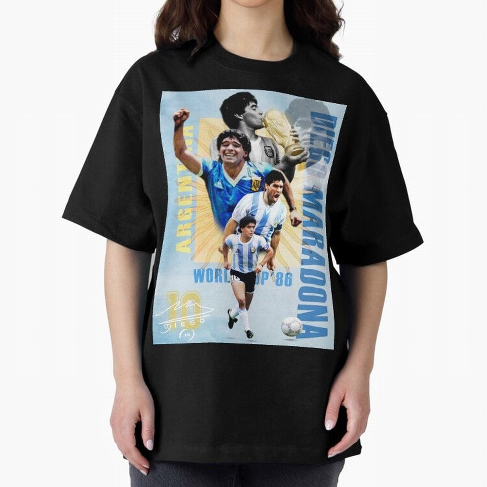 Diego Maradona Argentina Poster - Iconic World Cup Legend Art Print Oversized T-Shirt Follow Every Goal of Match Day Hype around FIFA World Cup 2026 Group Stage, CR7, Spain, Game Day Rituals, Football Legends, Country Pride and the Road to the
