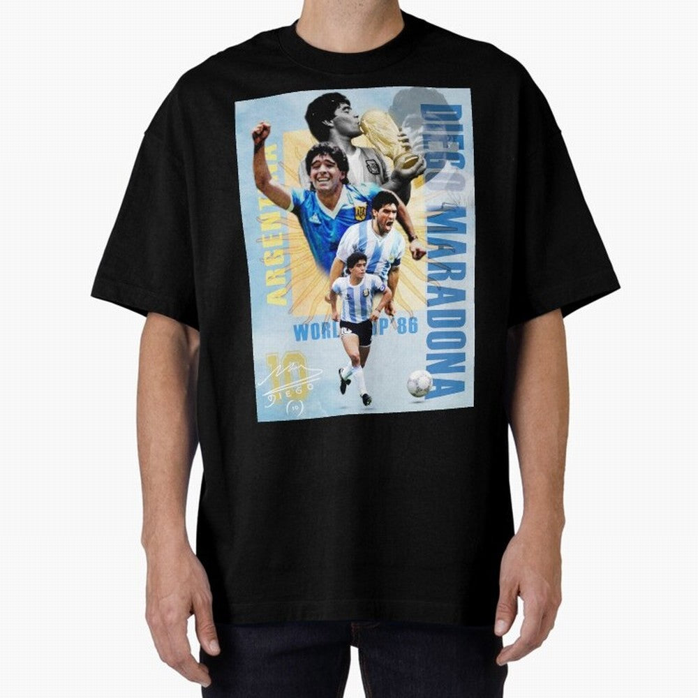 Diego Maradona Argentina Poster - Iconic World Cup Legend Art Print Oversized T-Shirt Follow Every Goal of Match Day Hype around FIFA World Cup 2026 Group Stage, CR7, Spain, Game Day Rituals, Football Legends, Country Pride and the Road to the