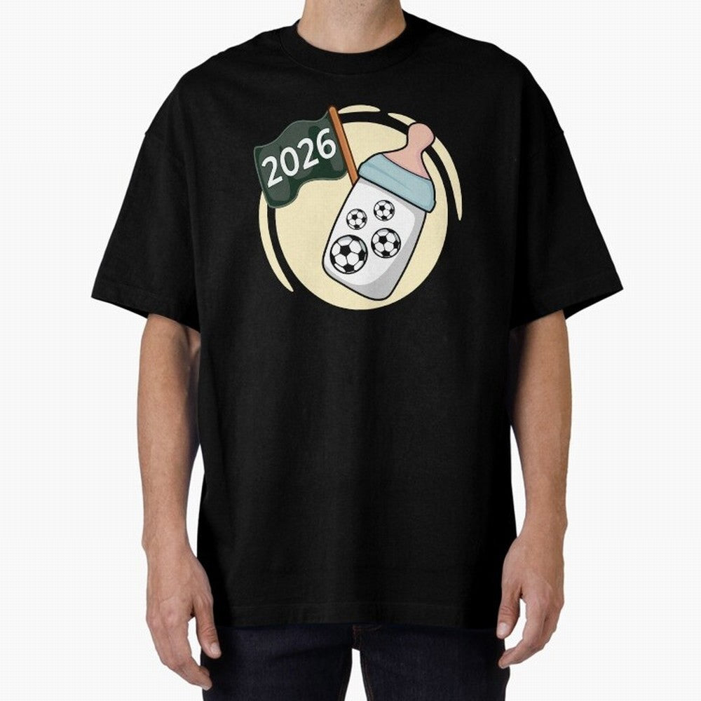 Baby 2026 FOOTBALL Oversized T-Shirt Support Your Favorite Stars during Match Day Hype around FIFA World Cup 2026 Group Stage, Messi and Cristiano Ronaldo, Argentina, France and Brazil, Sports Nostalgia, International Competition, Famous Players