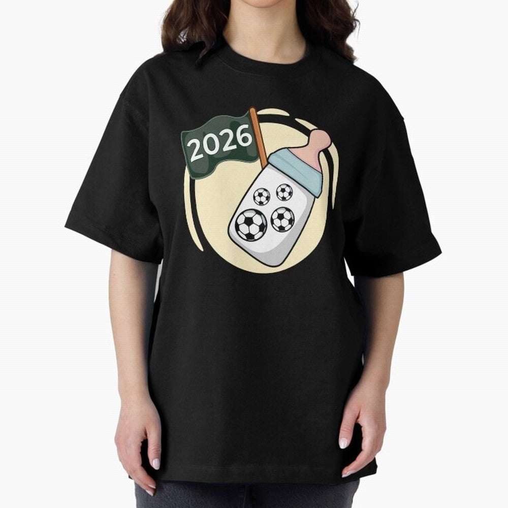 Baby 2026 FOOTBALL Oversized T-Shirt Support Your Favorite Stars during Match Day Hype around FIFA World Cup 2026 Group Stage, Messi and Cristiano Ronaldo, Argentina, France and Brazil, Sports Nostalgia, International Competition, Famous Players