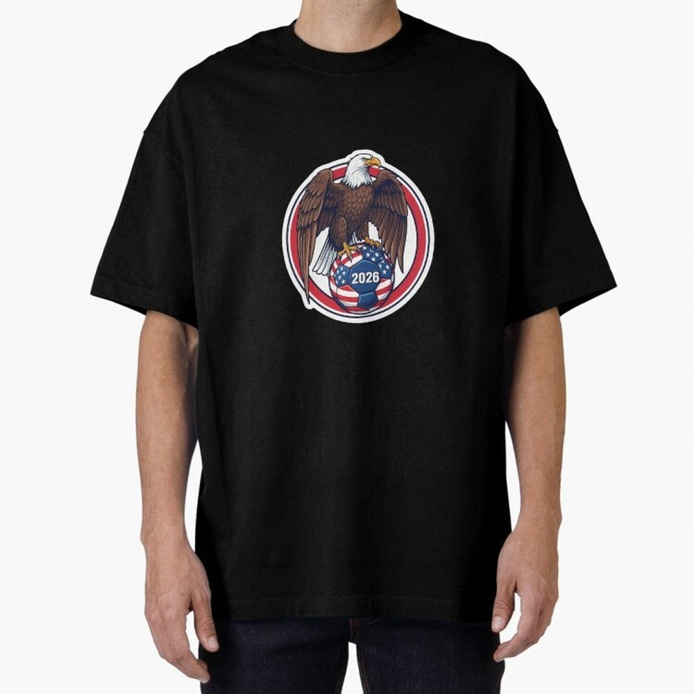 Usa Eagle Soccer 2026 American Pride Football Oversized T-Shirt Follow the Final Road of the FIFA World Cup 2026 Group Stage Journey through Neymar Highlights, Brazil Pride, Soccer Culture, Superstar Moments, National Team Dreams and Competitive