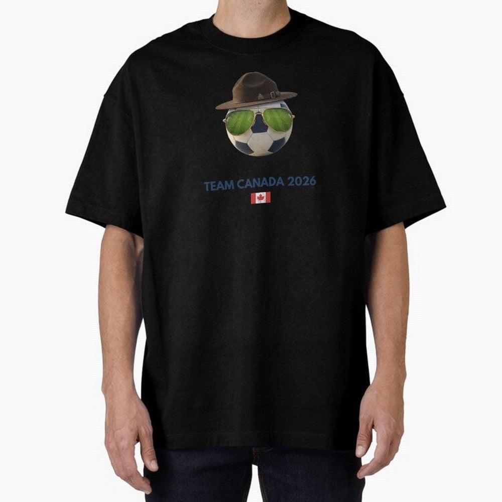 Soccer Fan Gear: Team Canada 2026 Oversized T-Shirt Show Up for the Glory of FIFA World Cup 2026 Group Stage Highlighting CR7 and Messi, Argentina and Brazil Energy, Match Day Excitement, Supporter Culture, Golden Goals and Global Football Passion;