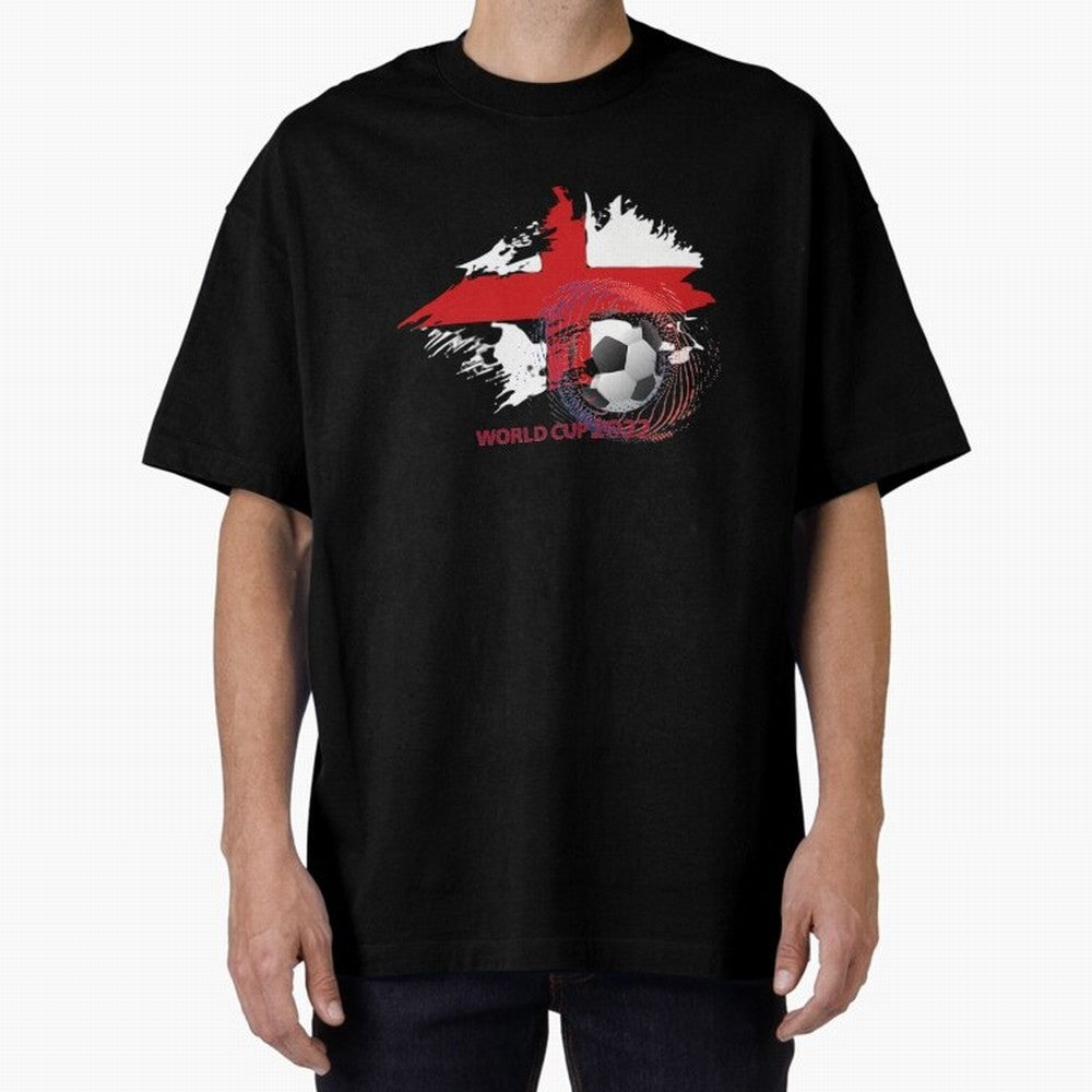England World Cup 2022 Oversized T-Shirt Celebrate Unforgettable Nights in Match Day Hype around FIFA World Cup 2026 Group Stage, Haaland and Mbappe, Argentina, Worldwide Fan Energy, Dramatic Goals, Stadium Lights and Championship Celebrations;