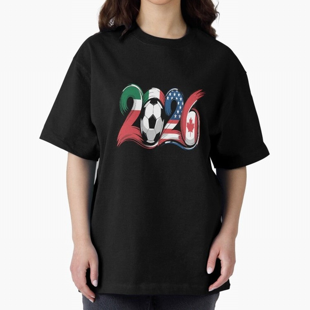 2026 Soccer Play Game Year Players Oversized T-Shirt Mark Match Day Hype around FIFA World Cup 2026 Group Stage, Neymar, Netherlands, Championship Spirit, Famous Goals, Roaring Crowds and International Football Unity; Great for Supporters Who Love
