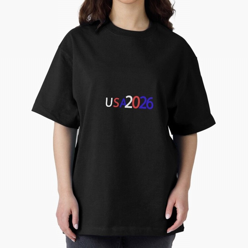 USA 2026 Oversized T-Shirt Celebrate National Team Dreams in FIFA World Cup 2026 USA Canada Mexico for Fans of Mbappe and Brazil, Portugal and Argentina, Bringing Stadium Chants, National Pride, Trophy Dreams and Unforgettable Football Memories;