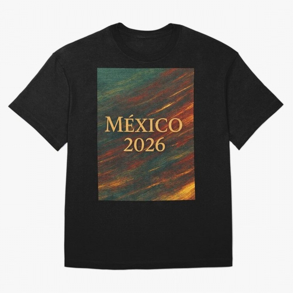 Mexico 2026 Arc of Color - Elegant and Luxury Design for Soccer Fans Oversized T-Shirt Fuel FIFA World Cup 2026 Group Stage Inspired by Haaland and Mbappe, Brazil Energy, Championship Spirit, Famous Goals, Roaring Crowds and International Football