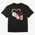 Football 2026 Hearts Colombia Sports Design Oversized T-Shirt Live the Energy of the FIFA World Cup 2026 Group Stage Journey through Haaland and Mbappe Highlights, Brazil, Portugal and Argentina Pride, Fan Favorite Moments, National Team Passion,