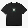 Retro Soccer 2026 Varsity Laurel Wreath Graphic Oversized T-Shirt Celebrate Every Goal in FIFA World Cup 2026 USA Canada Mexico Centered on Cristiano Ronaldo, Spain and Netherlands Energy, Match Day Excitement, Supporter Culture, Golden Goals and