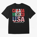 Canada Mexico USA 2026 World Cup Host Nations Oversized T-Shirt Bring Champion Energy into the FIFA World Cup 2026 Journey through Messi, Neymar and Mbappe Highlights, Brazil, Portugal and Argentina Pride, Football Passion, Legendary Performances,