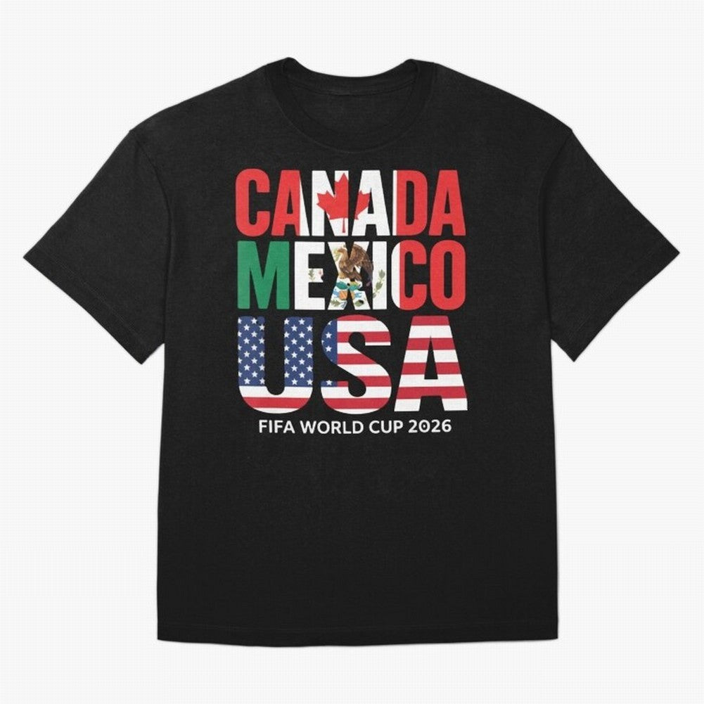 Canada Mexico USA 2026 World Cup Host Nations Oversized T-Shirt Bring Champion Energy into the FIFA World Cup 2026 Journey through Messi, Neymar and Mbappe Highlights, Brazil, Portugal and Argentina Pride, Football Passion, Legendary Performances,