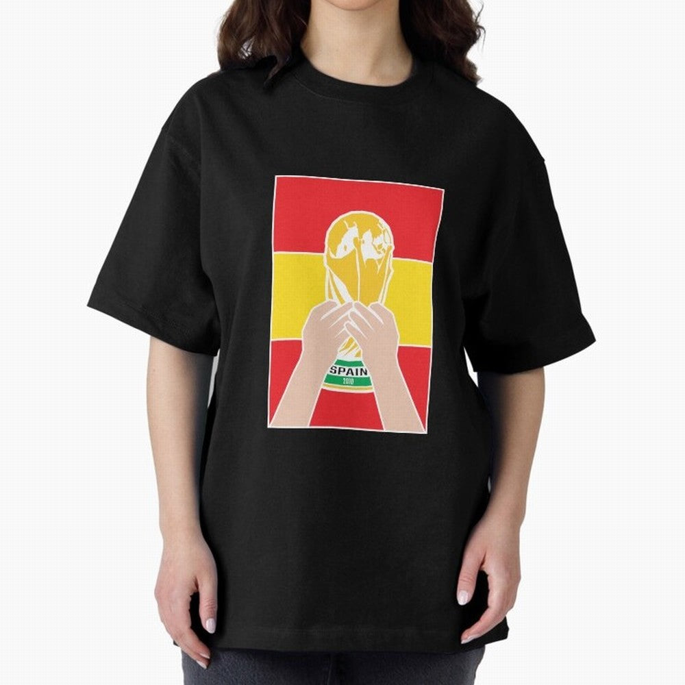 Champion Spain 2010 Oversized T-Shirt Bring International Match Energy to Match Day Hype around FIFA World Cup 2026, Haaland and Mbappe, Spain and Netherlands, Stadium Chants, National Pride, Trophy Dreams and Unforgettable Football Memories; Ideal