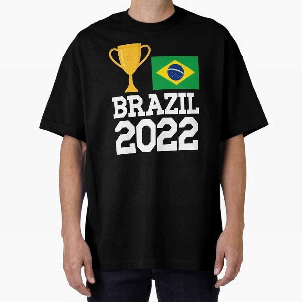 Brazil Soccer Team Fan Football Brazilian Flag 2022 T-Shirt - Brazil T shirt Soccer - Brazil Flag Vintage - Brazilian Oversized T-Shirt Unlock Match Day Hype around FIFA World Cup 2026 USA Canada Mexico, Mbappe, Argentina, France and Brazil, Match