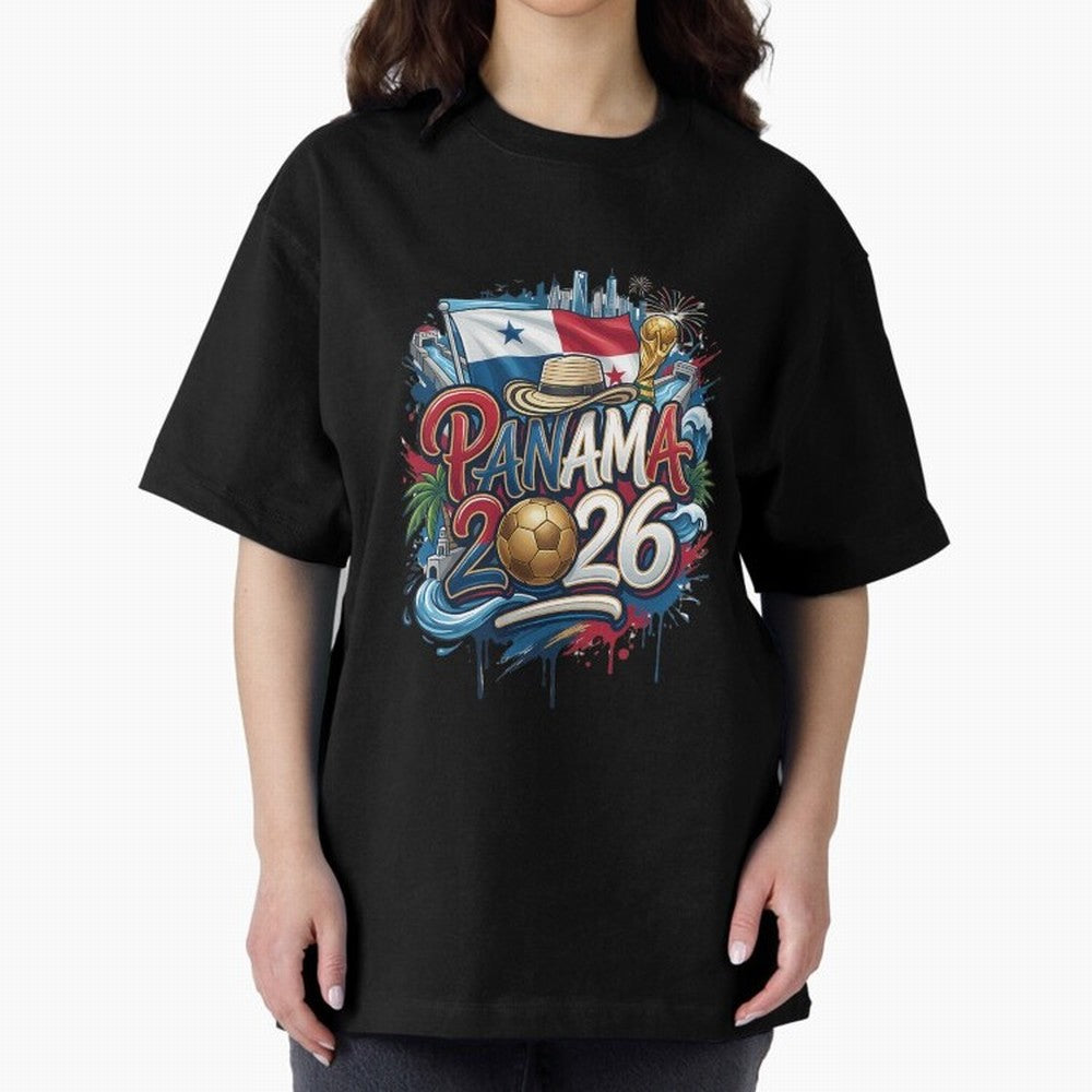 Panama World Cup 2026 Football Legacy Oversized T-Shirt Show Match Day Excitement for FIFA World Cup 2026 Inspired by Neymar, Brazil, Portugal and Argentina Energy, Worldwide Fan Energy, Dramatic Goals, Stadium Lights and Championship Celebrations;