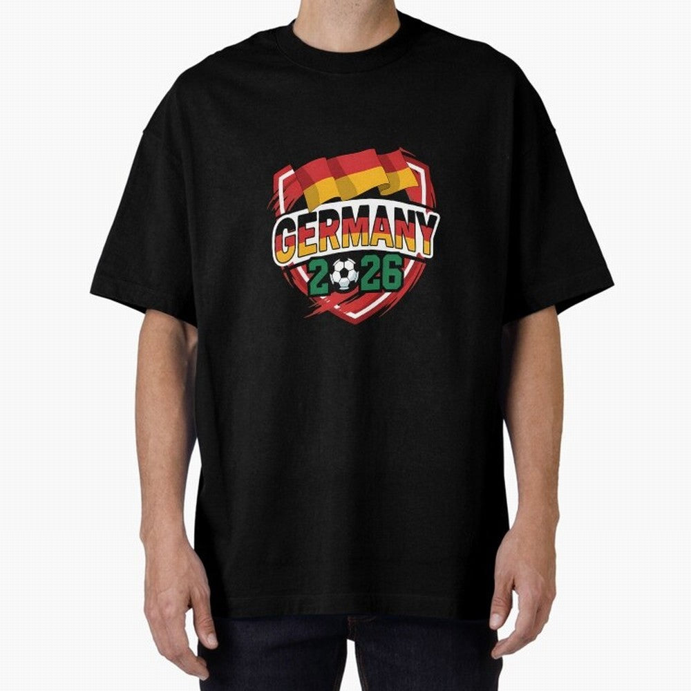 Germany World Cup 2026 Germany Football Oversized T-Shirt Create FIFA World Cup 2026 USA Canada Mexico Capturing Messi, Portugal Energy, Supporter Pride, Iconic Celebrations, Legendary Names and Global Match Day Energy; Built for Supporters Chasing