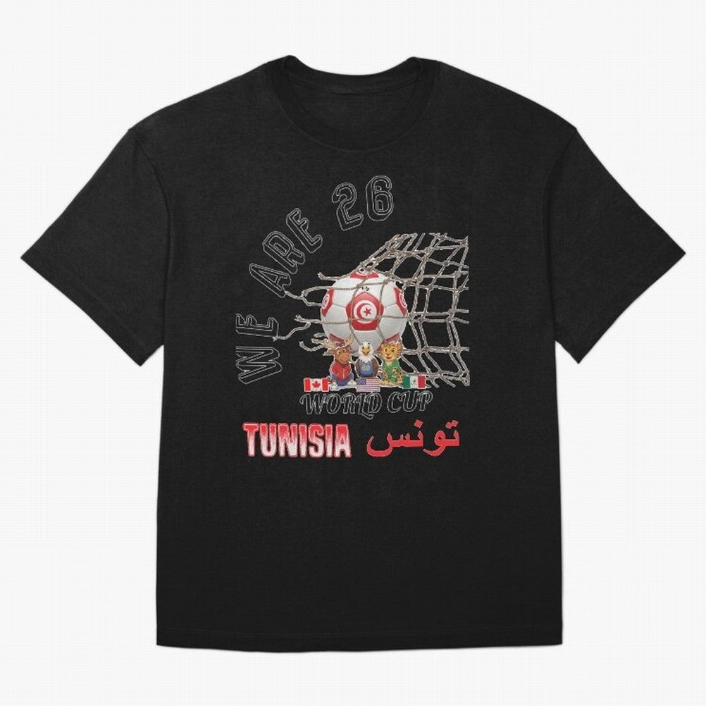 World cup 26 - Tunisia Oversized T-Shirt Celebrate Global Football Passion for FIFA World Cup 2026 USA Canada Mexico, Centered on CR7, Brazil, Portugal and Argentina, Game Day Rituals, Football Legends, Country Pride and the Road to the Final;