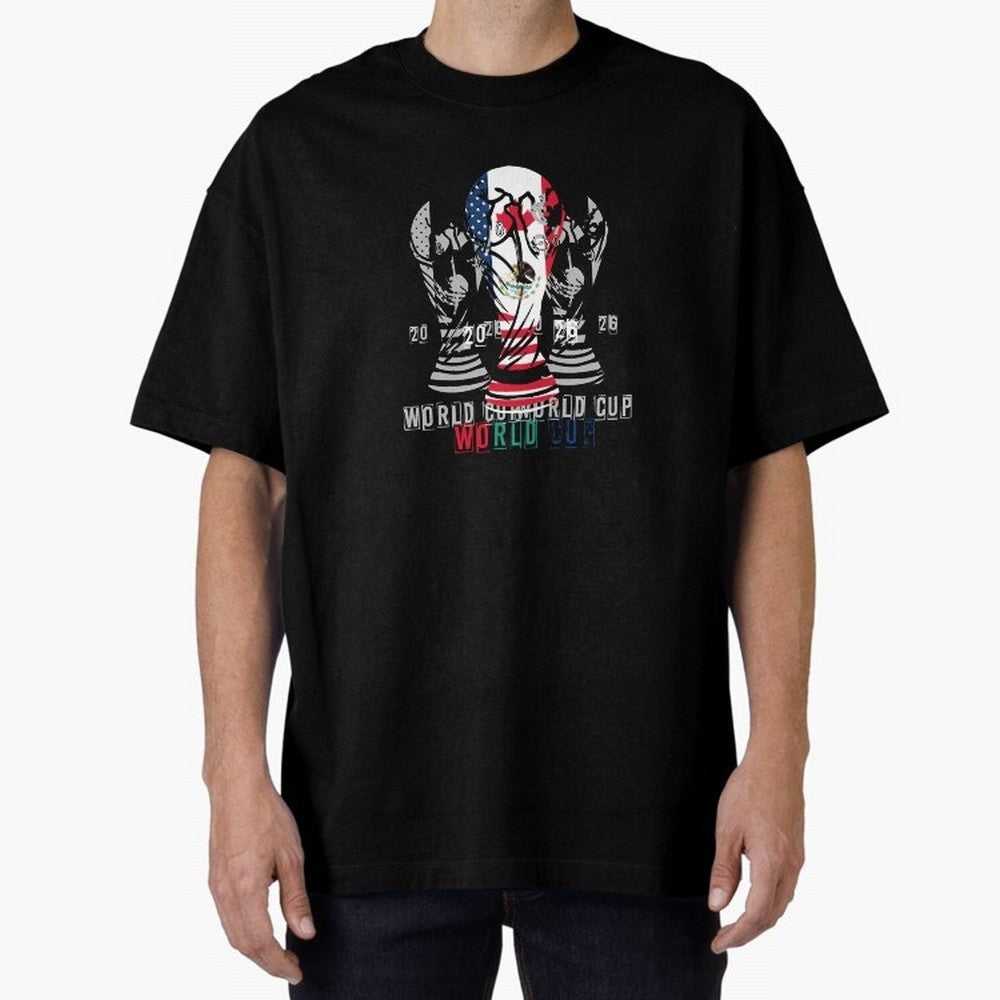 Fifa world cup 2026 USA - Mexico - canada T-Shirt_84601424 Oversized T-Shirt Represent the FIFA World Cup 2026 Journey through Messi and Cristiano Ronaldo Highlights, England, France and Netherlands Pride, Global Supporter Spirit, Legendary Goals,
