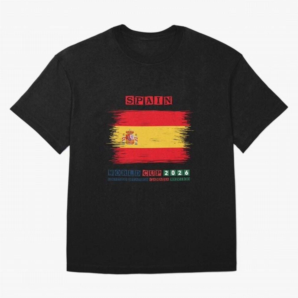 SPAIN WORLD CUP 2026 Oversized T-Shirt Celebrate Classic Football Spirit in the FIFA World Cup 2026 Journey through Messi, CR7 and Mbappe Highlights, Brazil, Portugal and Argentina Pride, Champion Mindset, Group Stage Buzz, Knockout Tension and