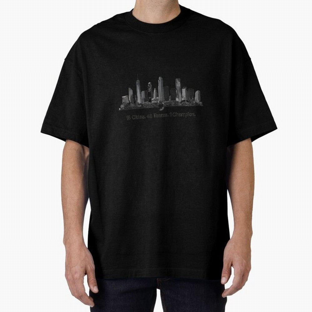 16 Cities 48 Teams 1 Champion World Cup 2026 Soccer T-Shirt_83656371 Oversized T-Shirt Refresh Match Day Hype around FIFA World Cup 2026 Group Stage, CR7 and Messi, Portugal, Vintage Soccer Flavor, Modern Football Stars, National Flags and Final