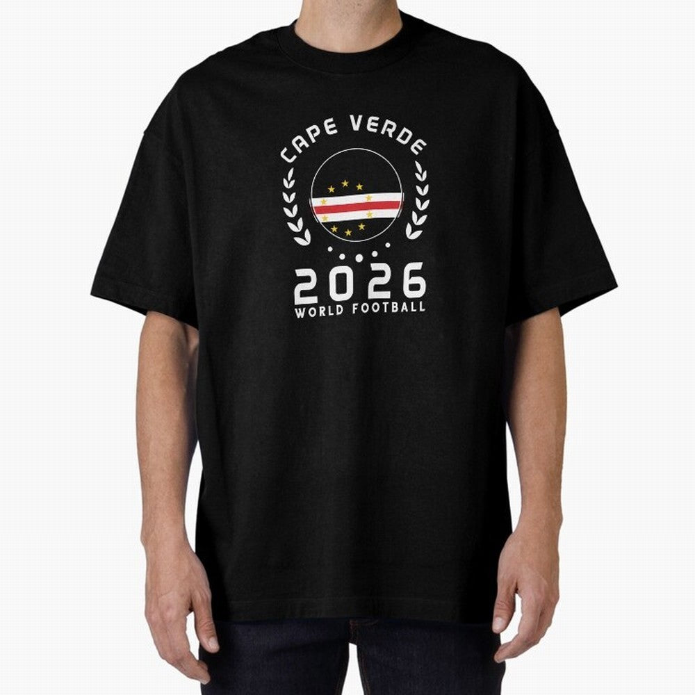 World Cup 2026 Cape Verde Football Fan Cape Verdean Supporter Gift T-Shirt_85310196 Oversized T-Shirt Join Supporters Worldwide for FIFA World Cup 2026 Celebrating Messi, Netherlands Energy, Football History, Final Match Energy, Crowd Noise and