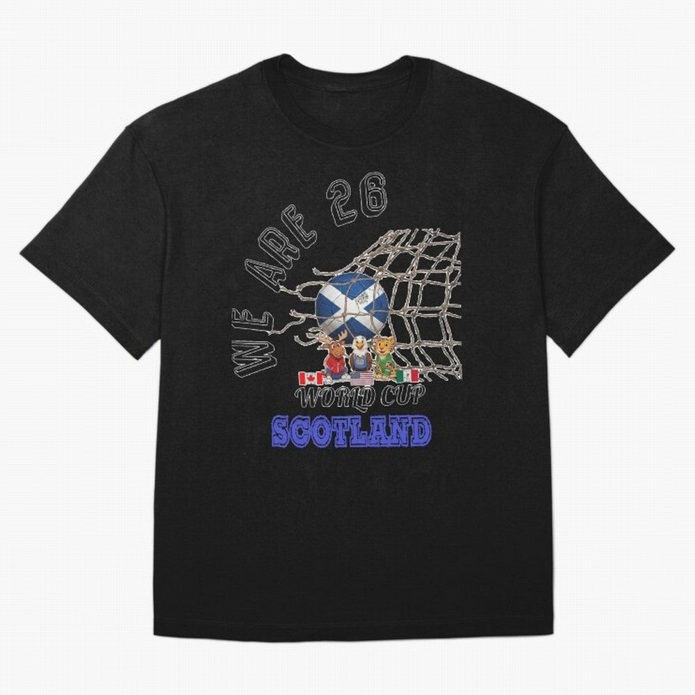 World cup 26 - Scotland Oversized T-Shirt Show Your Love for Global Football Passion for FIFA World Cup 2026, Driven by CR7 and Messi, England, Football Festival Excitement, Trophy Ambitions, Country Rivalries and Star Player Buzz; Great for Watch