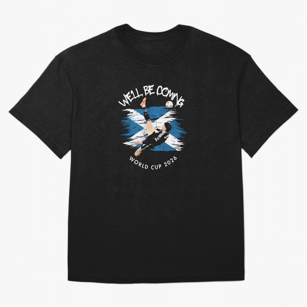 We'll be coming 2026 - Scotland World Cup 2026 ¨C Tartan Army Returns T-Shirt_83870657 Oversized T-Shirt Bring Match Day Fire to FIFA World Cup 2026 Spirit, Connected to England, Messi and Cristiano Ronaldo, Game Day Rituals, Football Legends,
