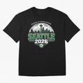 World Soccer Tournament Cup 2026 Seattle Oversized T-Shirt Remember FIFA World Cup 2026 USA Canada Mexico for Fans of Neymar and England and Germany, Bringing Football Passion, Legendary Performances, Festival Vibes and Supporter Community; Ideal