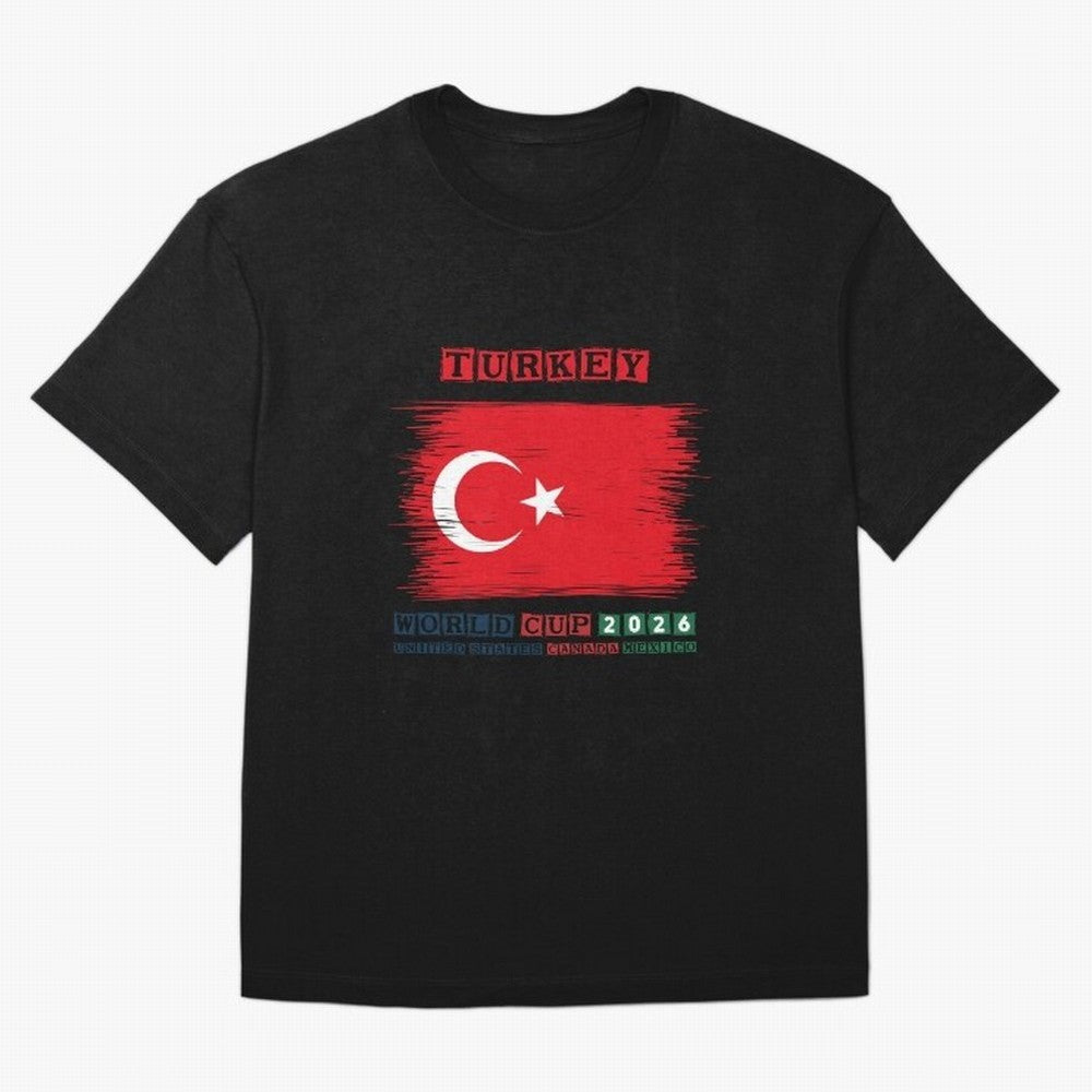 TURKEY WORLD CUP 2026 Oversized T-Shirt Bring World Football Passion into Global Football Passion for FIFA World Cup 2026, Featuring Haaland, France and Portugal, Global Supporter Spirit, Legendary Goals, National Colors and Tournament Celebration;