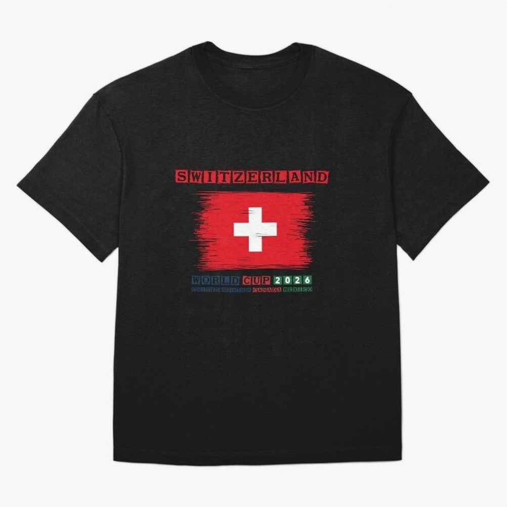 SWETZERLAND WORLD CUP 2026 Oversized T-Shirt Represent Fans Who Live for Match Day Hype around FIFA World Cup 2026 Group Stage, Messi, CR7 and Mbappe, Portugal, Spain and Germany, Champion Mindset, Group Stage Buzz, Knockout Tension and Passionate