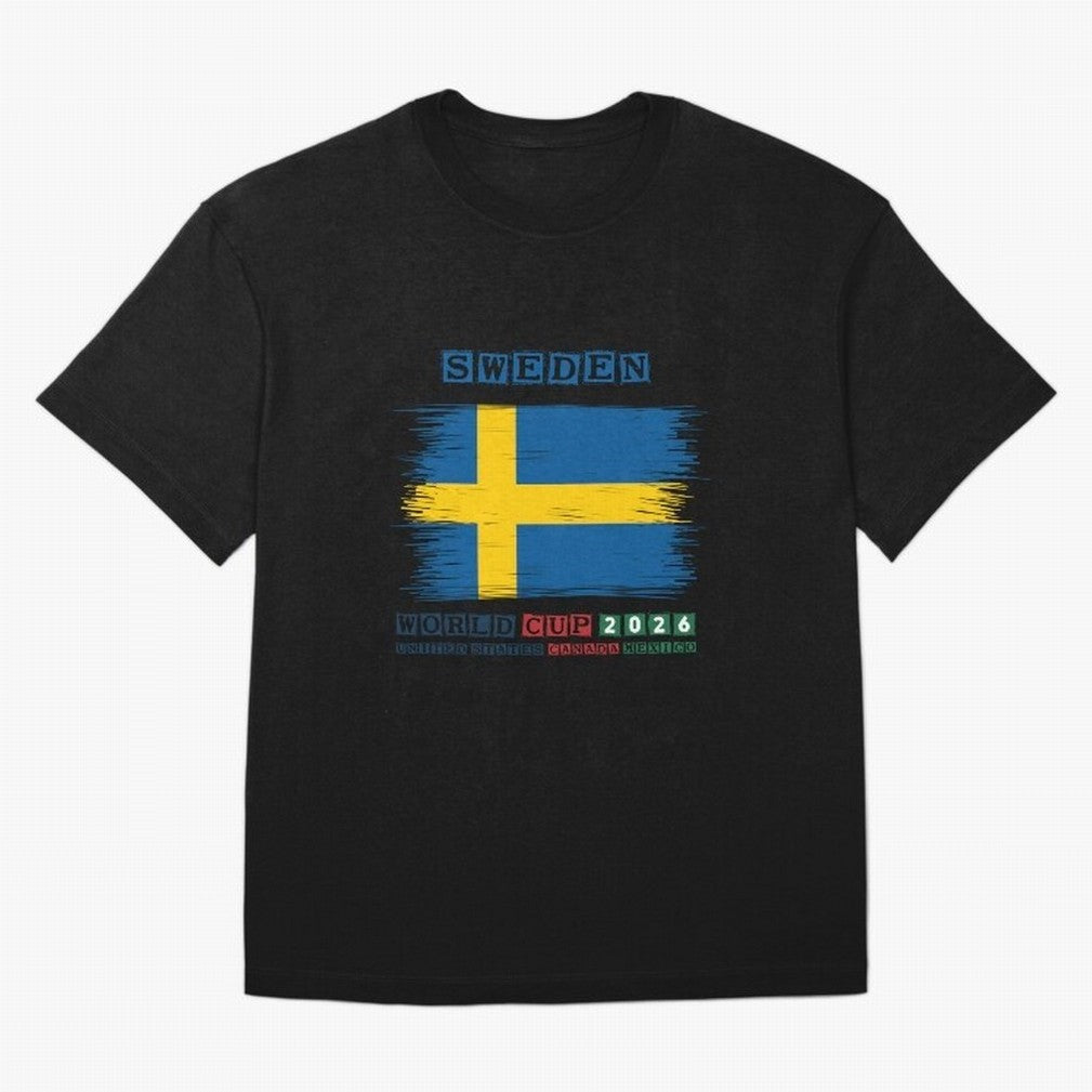 SWEDEN WORLD CUP 2026 Oversized T-Shirt Capture Stadium Memories from the FIFA World Cup 2026 Group Stage Journey through Neymar Highlights, Portugal, Spain and Germany Pride, Soccer Culture, Superstar Moments, National Team Dreams and Competitive