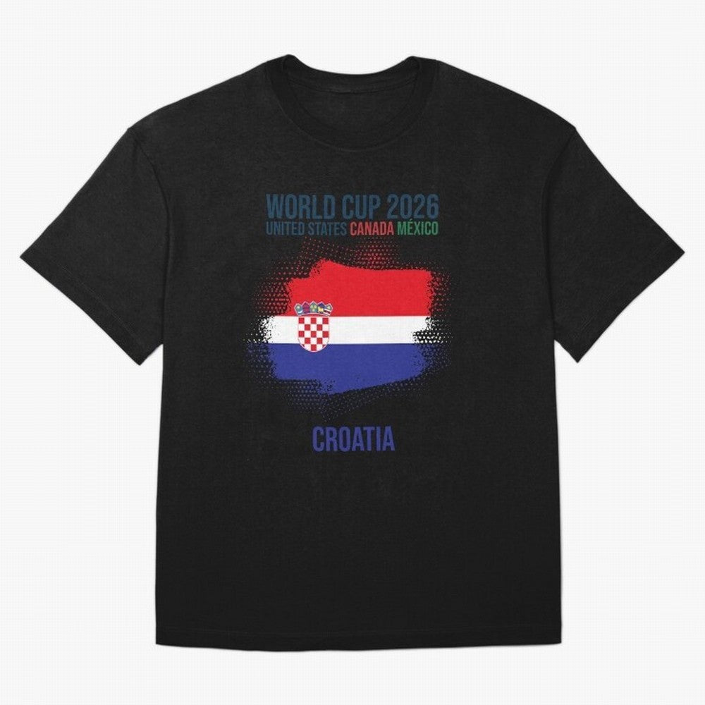 CROATIA WORLD CUP 2026 Oversized T-Shirt Carry Match Day Hype around FIFA World Cup 2026, CR7 and Messi, Germany, Classic Soccer Heritage, Championship Pressure, Fan Loyalty and International Pride; Great for Watch Parties, Sports Bars, Family