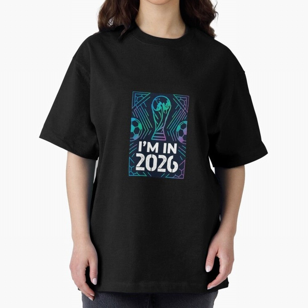 World Cup 2026 Oversized T-Shirt Celebrate Match Day Hype around FIFA World Cup 2026 Group Stage, Cristiano Ronaldo, Haaland and CR7, Germany, Global Supporter Spirit, Legendary Goals, National Colors and Tournament Celebration; Made for Die Hard