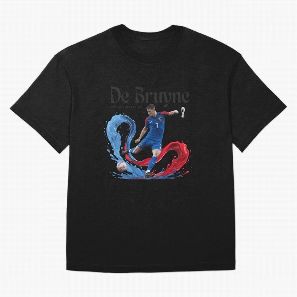 De Bruyne - We are Belgium Oversized T-Shirt Celebrate Rivalries and Pride in Match Day Hype around FIFA World Cup 2026 USA Canada Mexico, Neymar, Spain, Goal Celebration Energy, Supporter Heritage, Football Icons and Worldwide Tournament Joy;