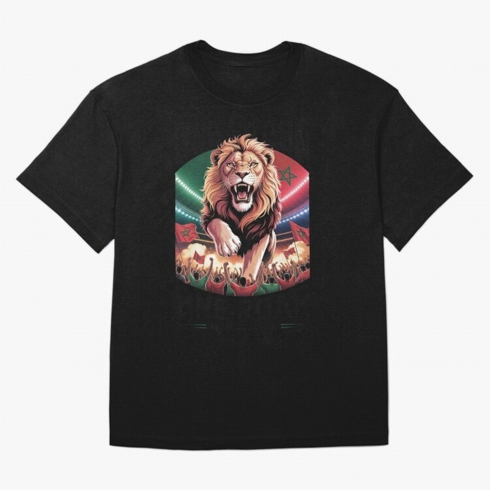 Morocco Football - One Nation, One Roar Oversized T-Shirt Enjoy the FIFA World Cup 2026 Group Stage Journey through Cristiano Ronaldo Highlights, Netherlands Pride, Football Festival Excitement, Trophy Ambitions, Country Rivalries and Star Player