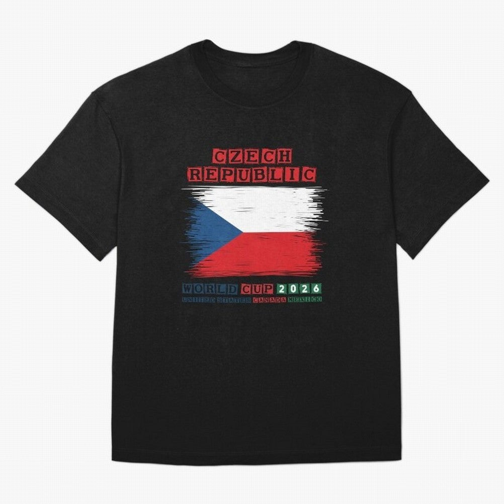 Czech Republic WORLD CUP 2026 Oversized T-Shirt Honor Football Greatness during the FIFA World Cup 2026 Journey through CR7 and Messi Highlights, Portugal Pride, Championship Spirit, Famous Goals, Roaring Crowds and International Football Unity;