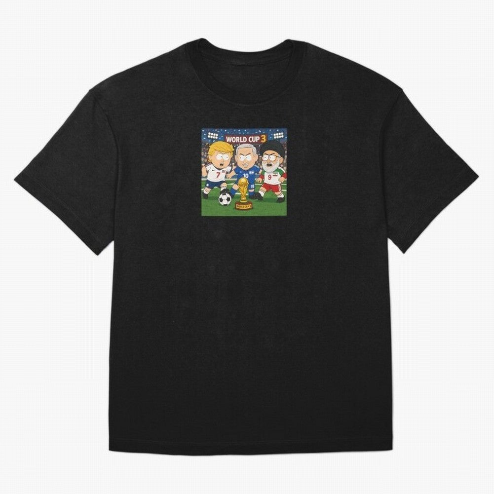WORLD CUP 3 Oversized T-Shirt Join the Global Buzz around Match Day Hype around FIFA World Cup 2026 USA Canada Mexico, Mbappe, Brazil, Portugal and Argentina, Vintage Soccer Flavor, Modern Football Stars, National Flags and Final Night Emotion;