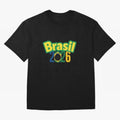 Brasil 2026 Football Mission - Road to Next World Cup T-Shirt Oversized T-Shirt Bring a Vintage Feel to FIFA World Cup 2026 Group Stage Spirit, Filled with Argentina and Brazil, CR7, Championship Spirit, Famous Goals, Roaring Crowds and
