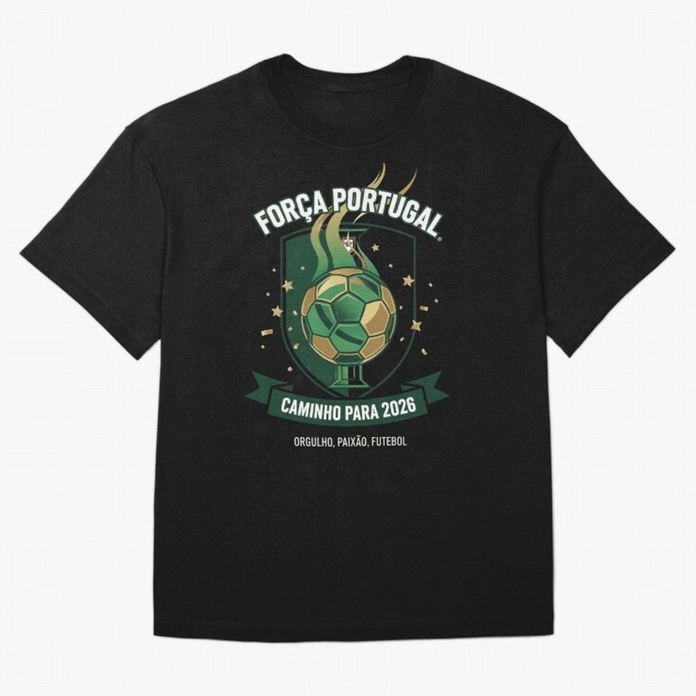 Portugal World Cup 2026 Fan Art Oversized T-Shirt Feel the Trophy Chase of FIFA World Cup 2026 Group Stage for Fans of Messi and Spain and Netherlands, Bringing Soccer Culture, Superstar Moments, National Team Dreams and Competitive Fire; Made for