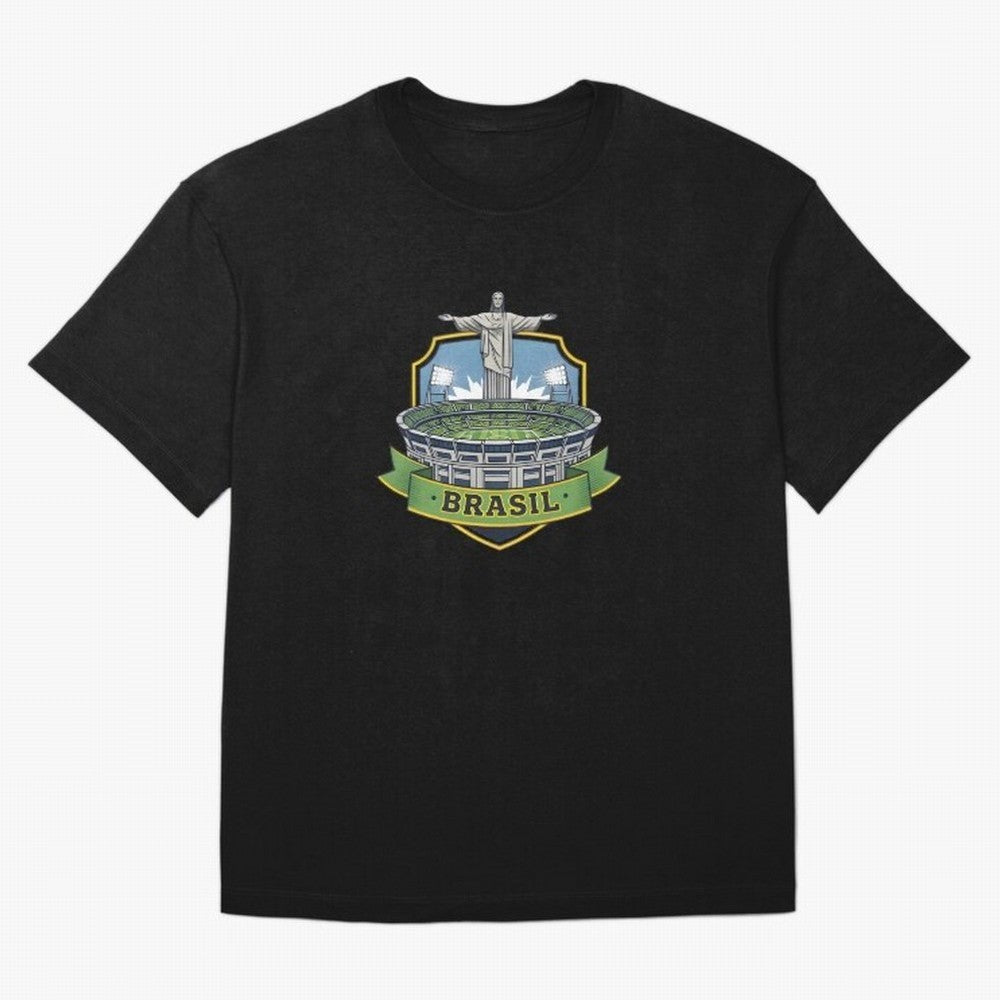 Brazil - World Cup 2026 Oversized T-Shirt Celebrate the Magic of FIFA World Cup 2026 USA Canada Mexico for Fans of Messi, Neymar and Mbappe and Argentina, France and Brazil, Bringing Vintage Soccer Flavor, Modern Football Stars, National Flags and