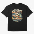 Soccer USA Oversized T-Shirt Celebrate Football Heritage in Global Football Passion for FIFA World Cup 2026 USA Canada Mexico, Celebrating Messi and Cristiano Ronaldo, Argentina, Classic Soccer Heritage, Championship Pressure, Fan Loyalty and