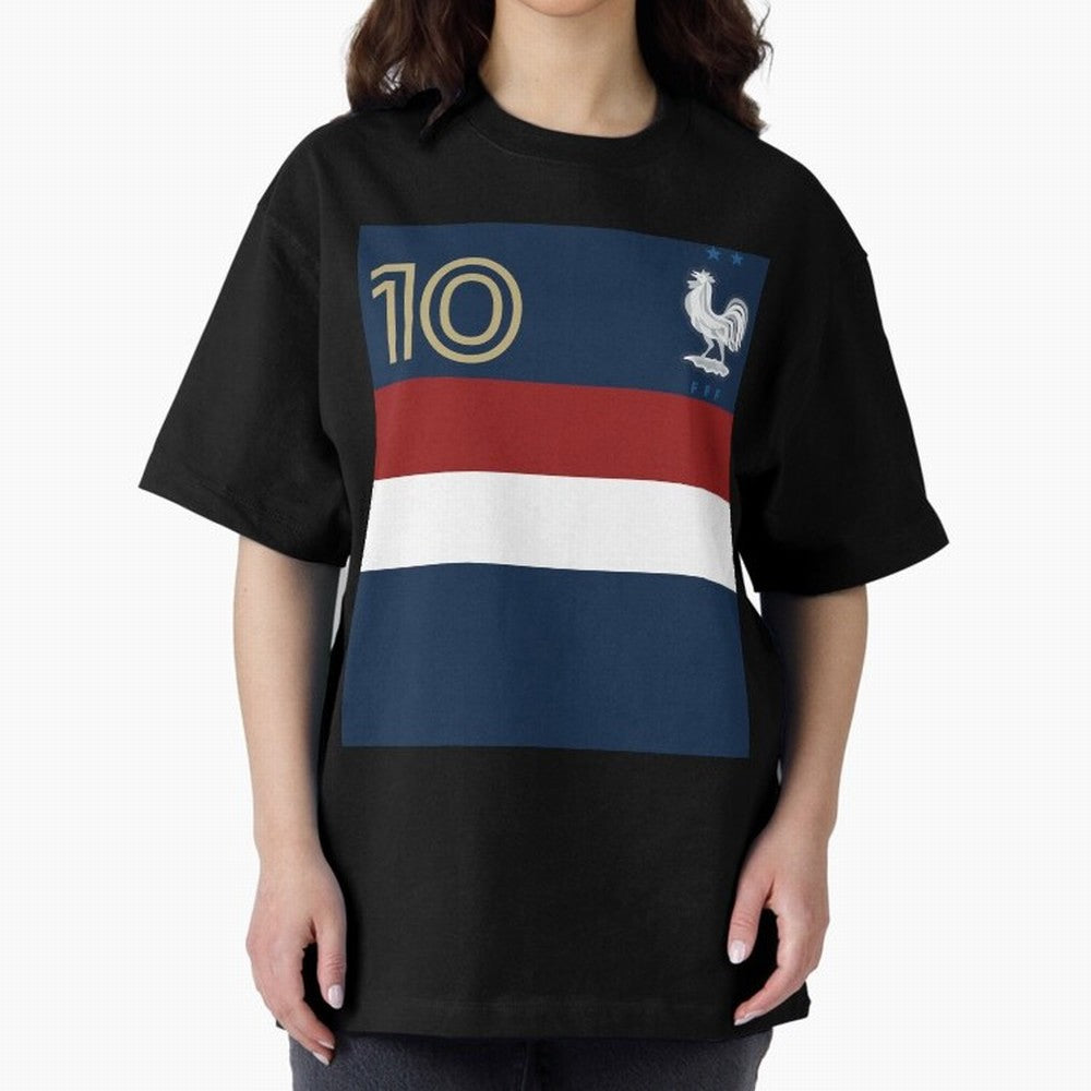 France | 2026 World Cup Fan Apparel Oversized T-Shirt Stand Out with Spirit from Global Football Passion for FIFA World Cup 2026 Group Stage, Built around Messi, CR7 and Mbappe, France, Global Supporter Spirit, Legendary Goals, National Colors and