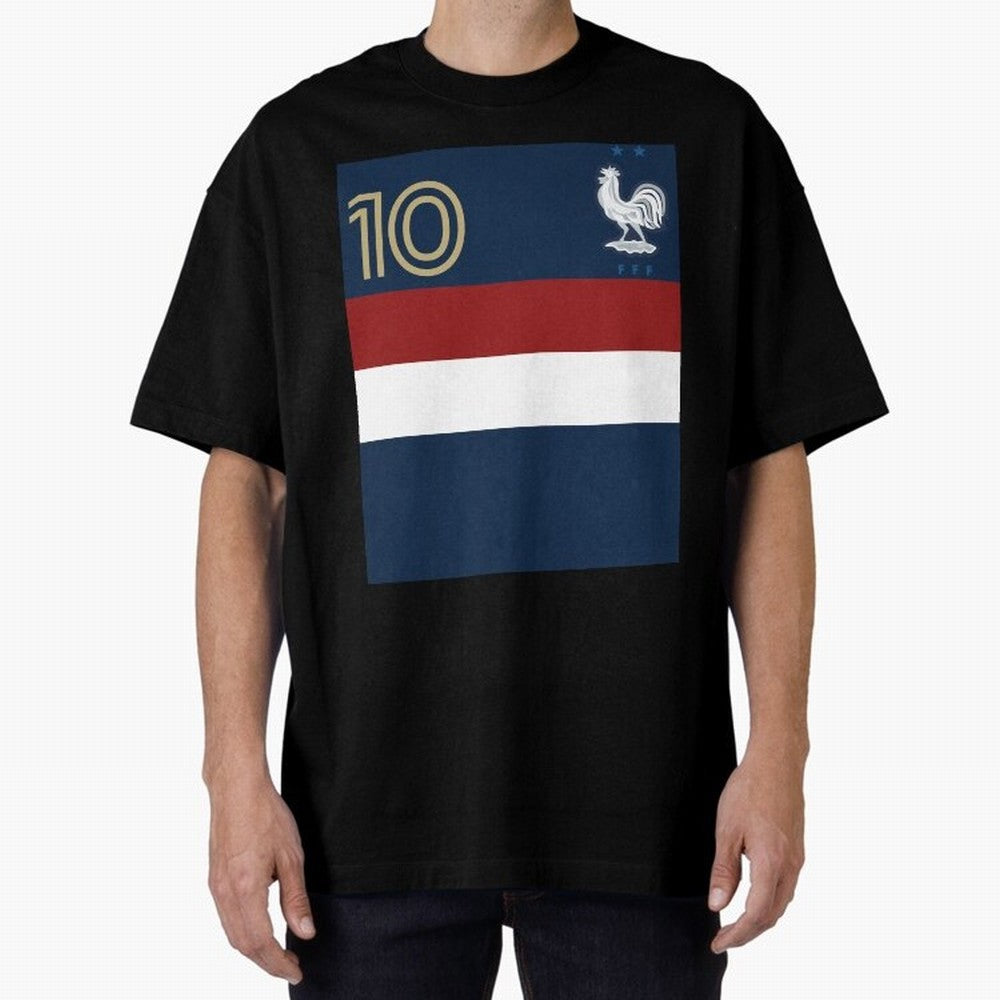France | 2026 World Cup Fan Apparel Oversized T-Shirt Stand Out with Spirit from Global Football Passion for FIFA World Cup 2026 Group Stage, Built around Messi, CR7 and Mbappe, France, Global Supporter Spirit, Legendary Goals, National Colors and