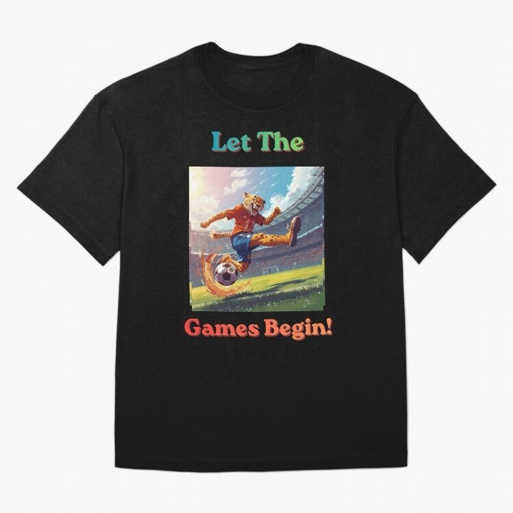Let The Games Begin ¨C World Cup Soccer 2026 Oversized T-Shirt Celebrate Supporters United by Match Day Hype around FIFA World Cup 2026 USA Canada Mexico, Neymar, Haaland and Cristiano Ronaldo, Spain, Fan Favorite Moments, National Team Passion,