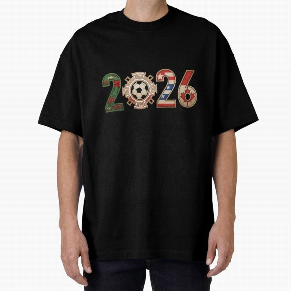 2026 Oversized T-Shirt Follow FIFA World Cup 2026 Group Stage Featuring Cristiano Ronaldo, Haaland and CR7, Portugal, Spain and Germany Energy, Sports Nostalgia, International Competition, Famous Players and Unforgettable Victories; Made for