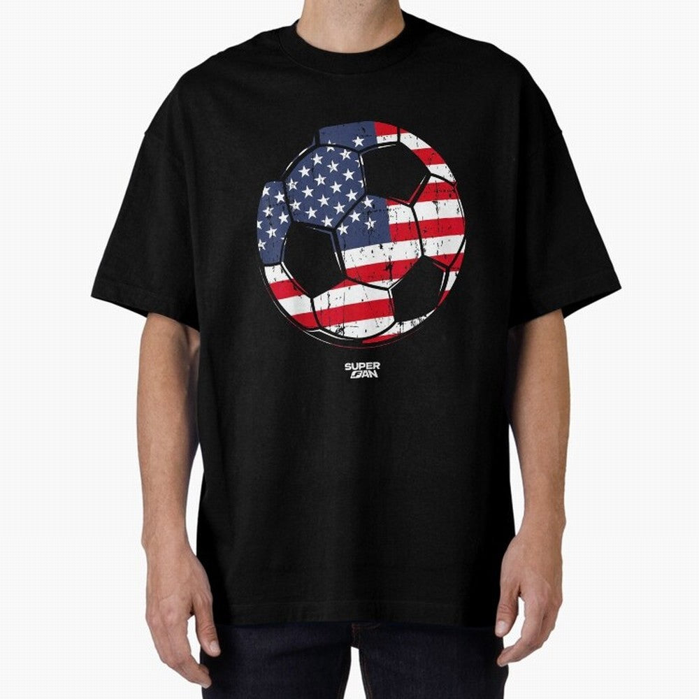 2026 USA Soccer Fan World Cup Oversized T-Shirt Feel the Heartbeat of Global Football Passion for FIFA World Cup 2026 USA Canada Mexico, Driven by Neymar, Haaland and Cristiano Ronaldo, Argentina and Brazil, Match Day Excitement, Supporter Culture,