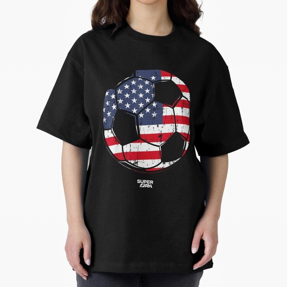 2026 USA Soccer Fan World Cup Oversized T-Shirt Feel the Heartbeat of Global Football Passion for FIFA World Cup 2026 USA Canada Mexico, Driven by Neymar, Haaland and Cristiano Ronaldo, Argentina and Brazil, Match Day Excitement, Supporter Culture,