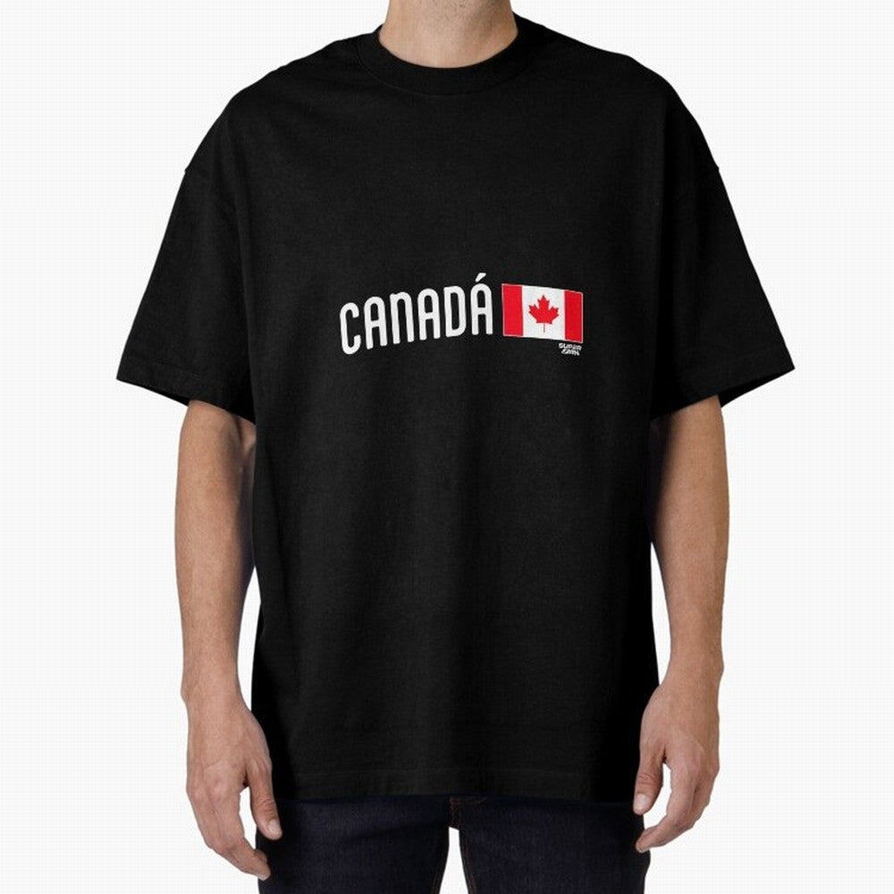 2026 Canada Soccer Fan World Cup Oversized T-Shirt Show Support during the FIFA World Cup 2026 USA Canada Mexico Journey through Cristiano Ronaldo Highlights, Netherlands Pride, Football History, Final Match Energy, Crowd Noise and Once in a