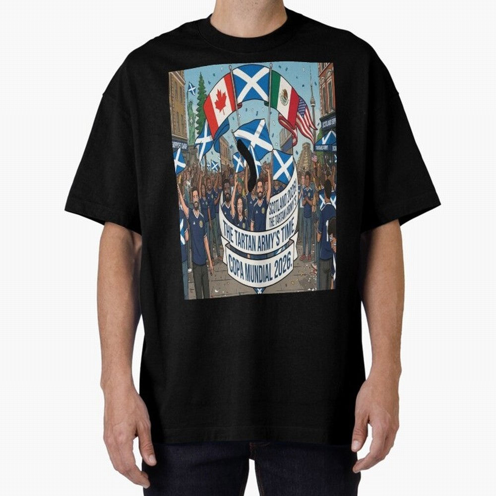 Scotland World Cup 2026 Oversized T-Shirt Carry FIFA World Cup 2026 Group Stage Connected to Cristiano Ronaldo, England Energy, Fan Favorite Moments, National Team Passion, Big Match Drama and Soccer History; Perfect for People Who Love Argentina,